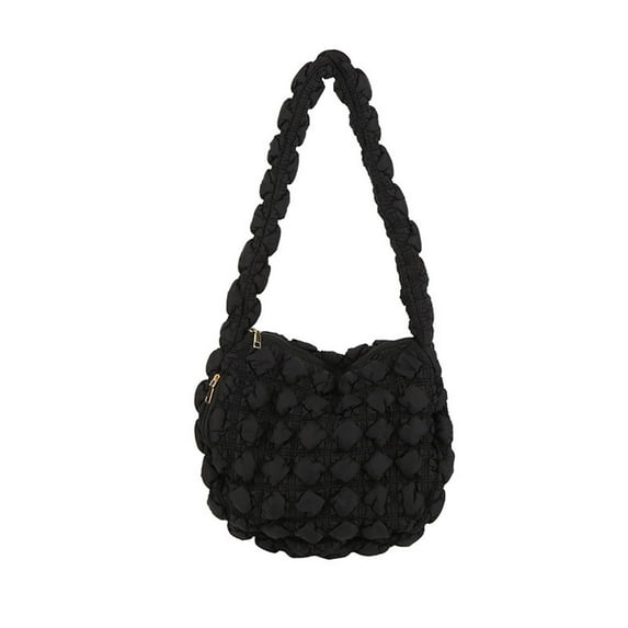 Matoen Quilted Tote Bag for Women Padded Shoulder Bag Large Crossbody Bag Purse Lightweight Nylon Padding Handbag