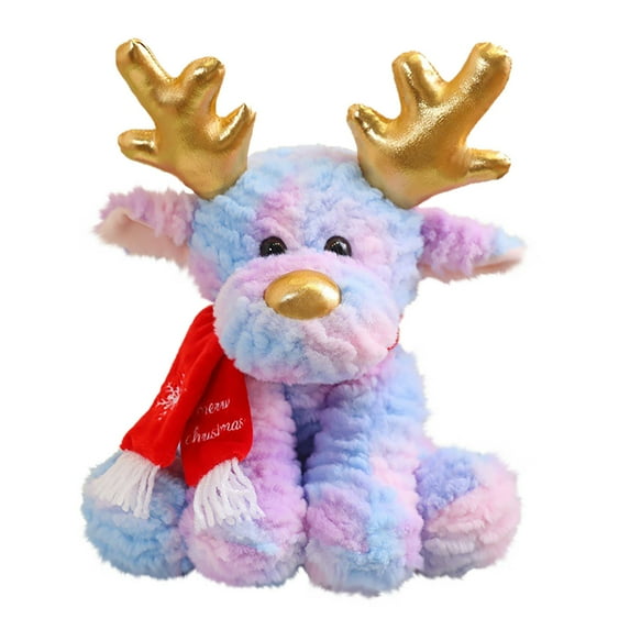 Matoen Reindeer Stuffed Plush Toy, 12inch Christmas Elk Stuffed Animal Toys Animal Stuffed Plush Dolls Christmas Party Birthday for Kids Children ((Sitting Position)