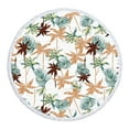 thumbnail image 1 of Matoen Round Beach Towel Tropical Coconut Leaves Beach Blanket Large Roundie Lightweight Beach Towel for Kids Women Men Boy Girl, 61 Inch, 1 of 8