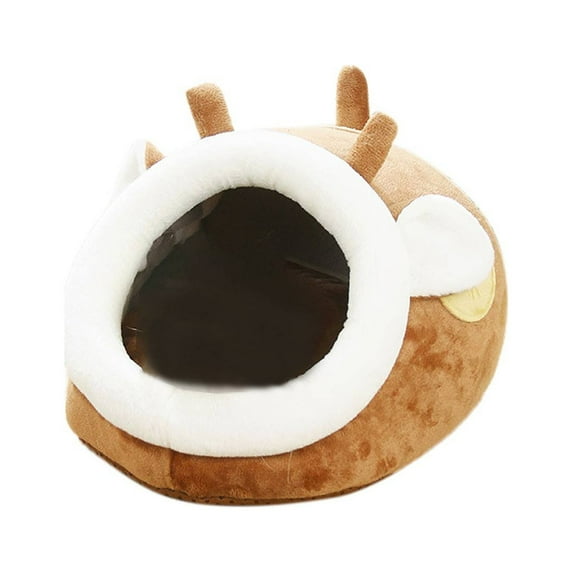 Matoen Small Animal Beds, Hamster Bed Cage Accessories Supplies, Rat Hideout Semi-Enclosed Winter Nest for Dwarf Hamsters