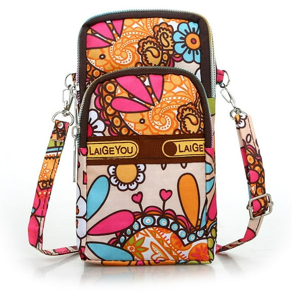 Matoen Small Crossbody Wallet Phone Bag, Nylon Travel Crossbody Bag Cell Phone Shoulder Bag Arm Bag Wallet Purse