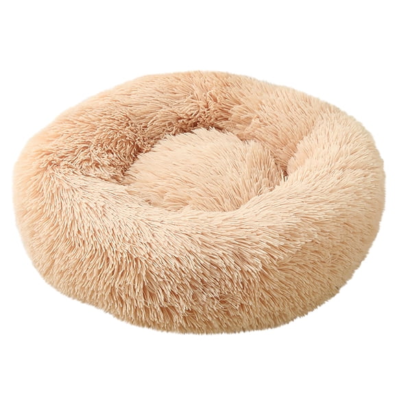 Matoen Small/Medium Calming Dogs Bed for Small Dogs Anti-Anxiety Machine Washable Fluffy Anti-Slip Warming Soft Pet Puppy Round Bed