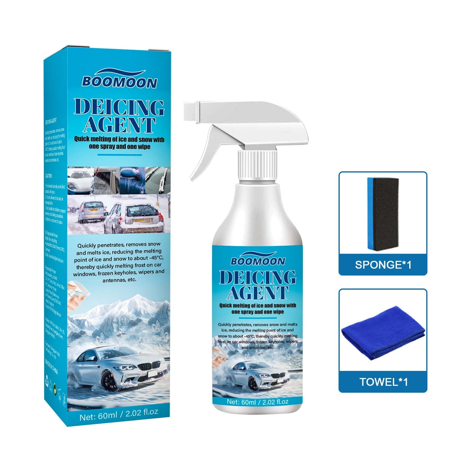 Convenient Glass Snow Melting Agent 60 ML Window Snow Removal