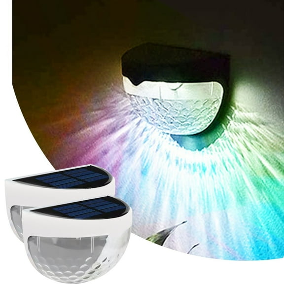 Matoen Solar Deck Lights, Waterproof LED Solar Lights Outdoor, Solar Step Lights Solar Fence Lights, Solar Lights for Outside, Garden, Patio, Stairs,Yard, Multicolor