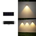 thumbnail image 1 of Matoen Solar Fence Lights Outdoor, Bright Fence Lights Solar Powered, IP65 Waterproof Solar Wall Lights, Auto On/Off Solar Deck Lights for Outside Yard Step Pool Patio Porch, 1 of 8