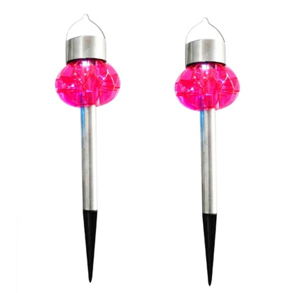 Matoen Solar Lights Outdoor, 2 Pack Solar Christmas Decoration Cracked Glass Ball Solar Garden Lights, Color Changing Lights Outdoor, for Path, Patio, Yard Pathway