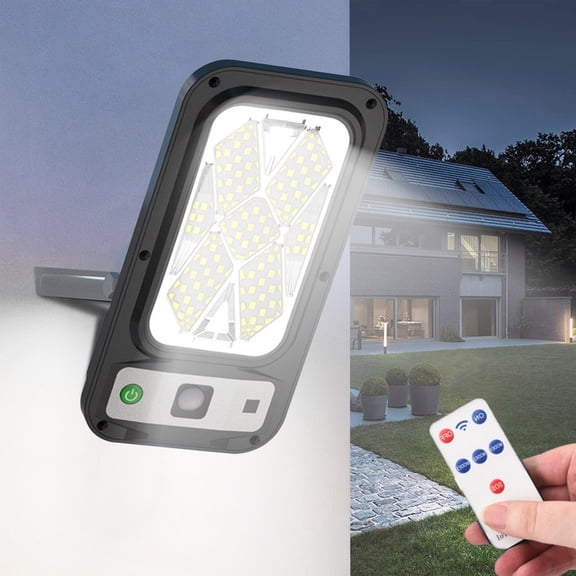 Matoen Solar Lights Outdoor with 3Modes & Remote Control, Solar Security Lights Solar Motion Sensor Lights Waterproof Outdoor Lights for Garden Fence Patio Garage