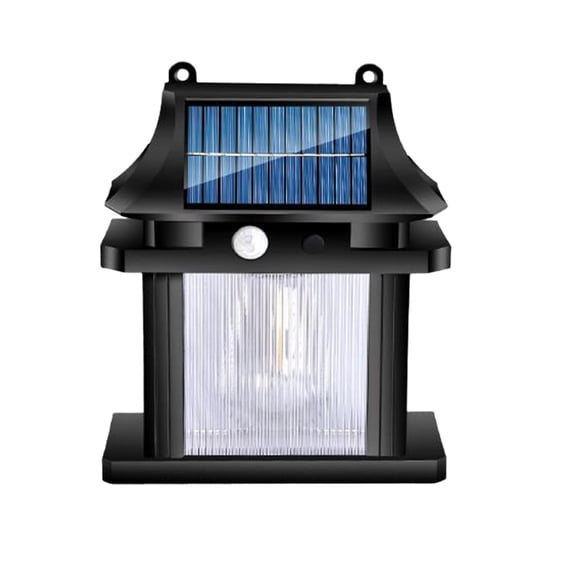 Matoen Solar Lights Outdoor, Solar Wall Sconce Motion Sensor, 3 Lighting Modes Waterproof Solar Security Wall Lantern for Garden Yard Patio Fence