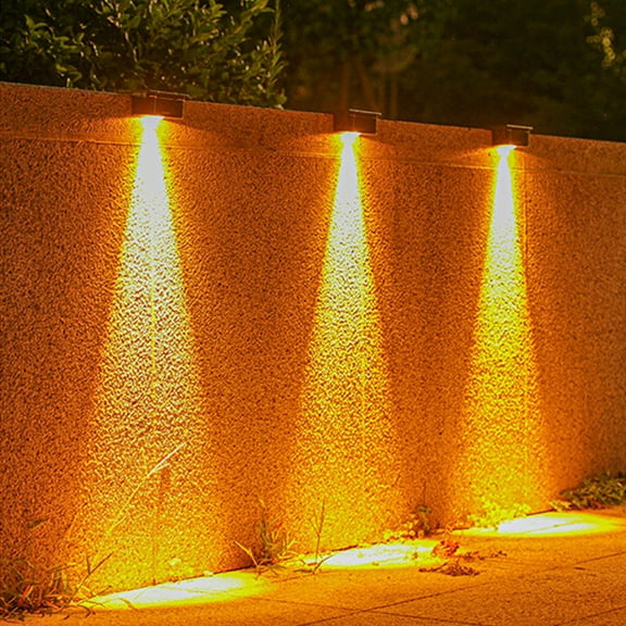 Matoen Solar Powered Fence Lights Outdoor Wall Mount LED Decorative Waterproof Yard Lamps for Outside Stair, Rail, Deck, Backyard, House Patio, Pool