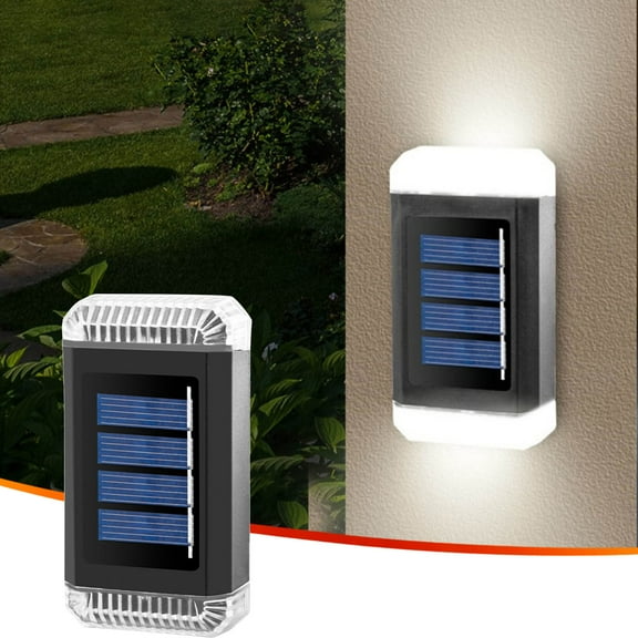 Matoen Solar Wall Lights UP Down, Outdoor Sunlight Sensor Lamp IP65 Waterproof LED Modern Deck Lighting Decor for House Patio Porch