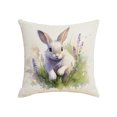 thumbnail image 1 of Matoen Spring Bunny Throw Pillow Covers 18x18, Rabbit Spring Decorative Pillows Case Soft Linen Cushion Covers for Couch Sofa Patio Garden Spring Decor, 1 of 6