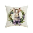 thumbnail image 1 of Matoen Spring Bunny Throw Pillow Covers 18x18, Rabbit Spring Decorative Pillows Case Soft Linen Cushion Covers for Couch Sofa Patio Garden Spring Decor, 1 of 6