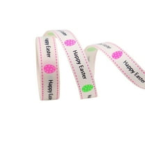 Matoen Spring Easter Ribbons for Gift Wrapping, Egg Printed Colored Ribbons for Crafts, Wreaths, Easter Party, Hair Bows Making, Vases Decor (10yards)