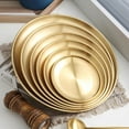 thumbnail image 1 of Matoen Stainless Steel Dinner Plates Thickened Barbecue Plates Disc Cake Plates, Western Dessert Plates Gold 7.8", 1 of 7