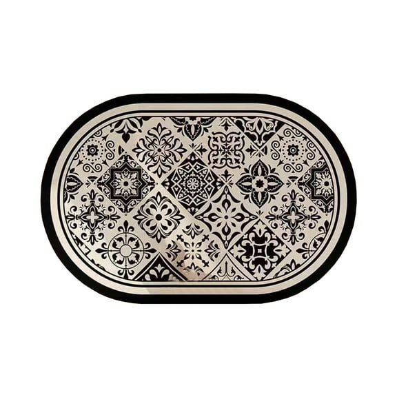 Matoen Stone Bath Mat Diatomaceous Earth Shower Mat Super Absorbent Diatomite Stone Bath Mats for Bathroom/Kitchen Counter/Quick-Drying Non-Slip Bathroom Floor Mat, Easy to Clean(16"x24")