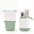 thumbnail image 1 of Matoen Telescopic Pencil Case Linen Pencil Pouch Holder Organizer Makeup Bag Cosmetics Stationery Pen Case Box with Zipper (Green), 1 of 4