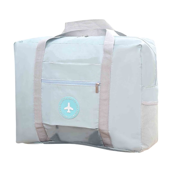 Matoen Travel Bag Foldable Portable Trolley Case Storage Bag Clothes Sorting Travel Bags for Women Blue