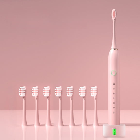 Matoen Ultra Soft Wireless Charging Electric ToothBrushes, 6 Modes with Smart Timers, 8 Brush Heads, 1 Charging Base & 1 Travel Cases Included