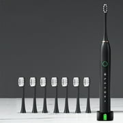 Matoen Ultra Soft Wireless Charging Electric ToothBrushes, 6 Modes with Smart Timers, 8 Brush Heads, 1 Charging Base & 1 Travel Cases Included