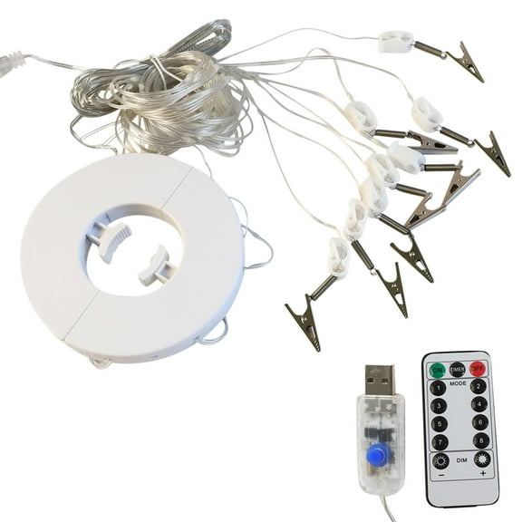 Matoen Umbrella Lights Patio Outdoor Strings Lights with 104 LEDs 8 Lighting Modes Remote Control, Waterproof Umbrella Lights 2024 Upgraded