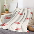 thumbnail image 1 of Matoen Valentine's Day Blanket Soft Flannel Lightweight Red Love Heart Valentines Throw Blanket Cozy Warm Blankets All Seasons Home Party Decor On Living Room Sofa Couch Bed 39.4"x29.5", 1 of 6