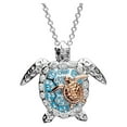 thumbnail image 1 of Matoen Valentine's Day Necklace for Women Wife Two Tone Turtle Necklace for Women Wedding Anniversary Birthday Gifts for Wife Girlfriend, 1 of 9