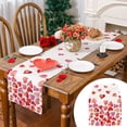 thumbnail image 1 of Matoen Valentines Table Runner, Valentines Day Decorations Love Heart Valentines Runner for Table Seasonal Holiday Decor for Indoor Outdoor Dining Table Decorations (13"x 70.8"), 1 of 6