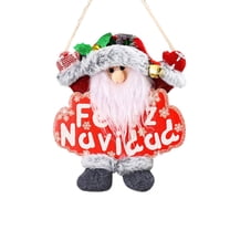 Matoen Vintage Christmas Ornaments - Santa Claus Snowman Plush Sign Vintage Style Christmas Tree Pendant Holiday Home Decoration