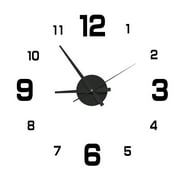 Matoen Wall Clock - Frameless 3D-Style Analog Timekeeper for Home, Living Room, Bedroom, Office - Battery-Powered Modern House Decoration - Silent Clock Decor with Number Sticker Decals