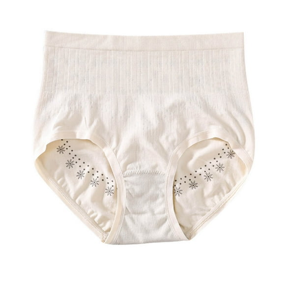 Matoen Warm Belly Underwear for Women High Waisted Nylon Panties No Show Womens Seamless Brief