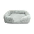 thumbnail image 1 of Matoen Waterproof Orthopedic Dog Beds for Extra Large Dogs, L Dog Bed with Bolster, Washable Dog Bed Sofa Pet Bed with Non-Slip Bottom(16"x12"x4.7", Gray), 1 of 6