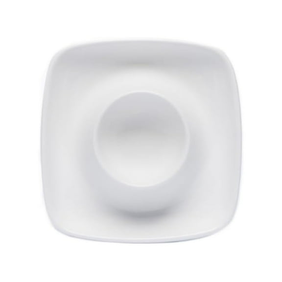 Matoen White Ceramic Egg Tray - Easy Clean Rectangle Egg Plate for Kitchen & Restaurant, Perfect for Soft Boiled Eggs, Breakfast & Party Meals