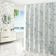 thumbnail image 1 of Matoen White Shower Curtain, Waterproof Design and Polyester, Quick-Drying, Shower Curtains Set for Bathroom W 47.2 x H 70.8, Machine Washable with 8 Hooks, 1 of 8