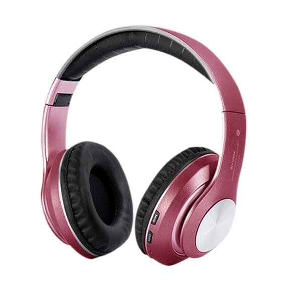 Matoen Wireless Bluetooth Headphones Over Ear Foldable Stereo Headset with Microphone & Soft Ear Pads for Cell Phone, PC Red