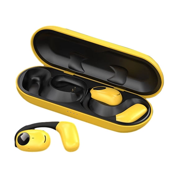 Matoen Wireless Ear-Clip Headphones for android - Type-c Fast Charging Type-c Fast Charging Wireless Sports Headset Yellow