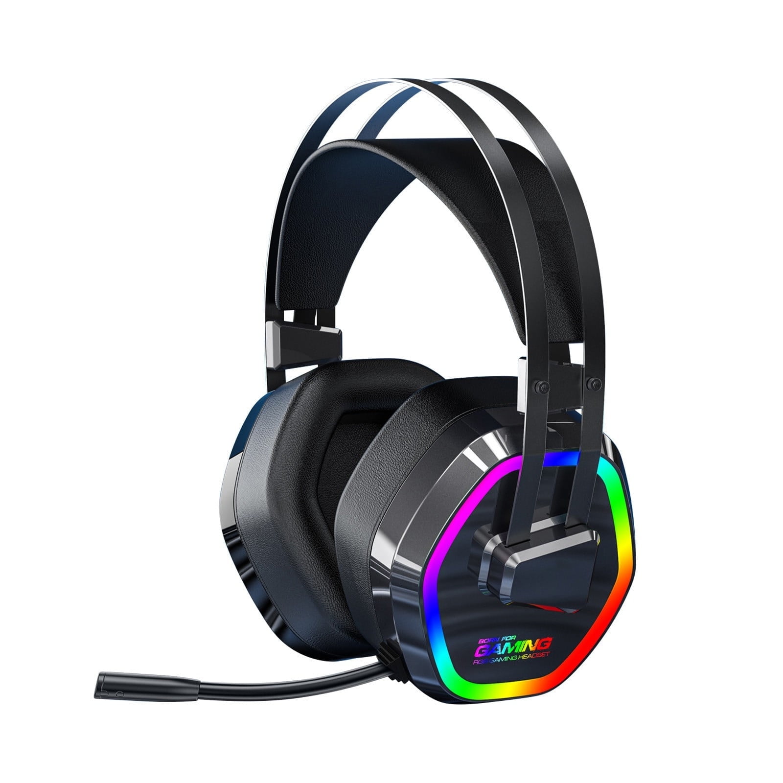 Matoen Wireless Gaming Headset for PC, Switch, Bluetooth 5.3 Gaming Headsets Wireless with Noise Canceling Microphone, 20H Battery
