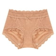 thumbnail image 1 of Matoen Women's Briefs Underwear Nylon Mid Waist Tummy Control Panties Lace Bow Ladies Panties, 1 of 5