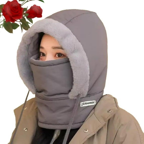 Matorioo 4-in-1 Plush-Lined Thermal Hat with Face Mask for Men & Women ...