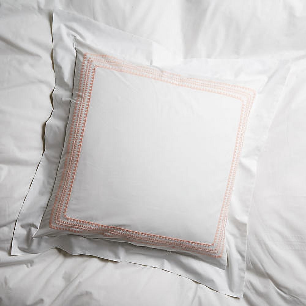 Matouk Euro Sham Seychelles Blush Style in White
