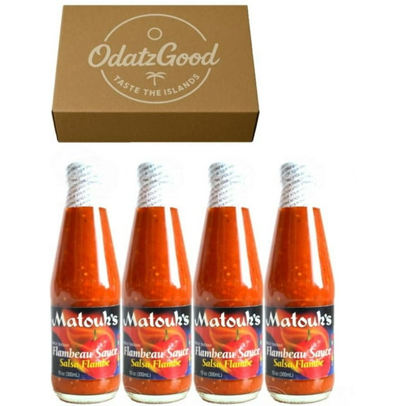 Matouk's Flambeau Sauce 10oz (300ml) 4-Pack – Product of Trinidad & Tobago – Curated & Packaged by ODatzGood