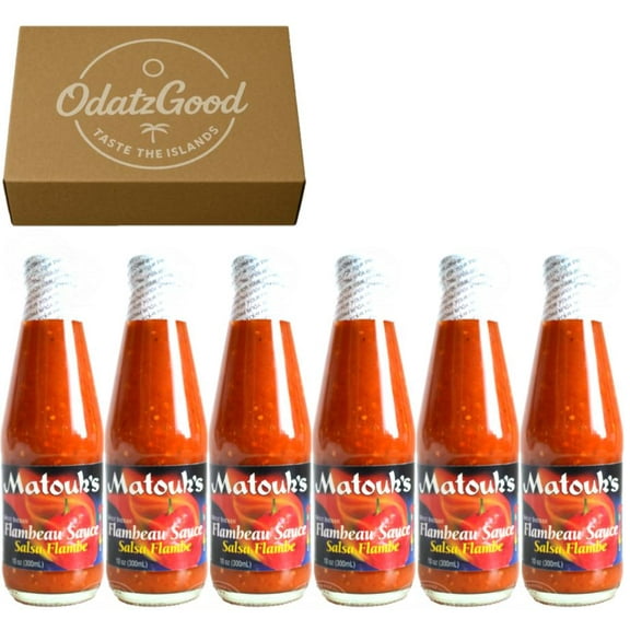 Matouk's Flambeau Sauce 10oz (300ml) 6-Pack Product of Trinidad & Tobago Curated & Packaged by ODatzGood