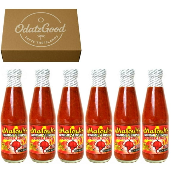 Matouk's Trinidad Scorpion Pepper Sauce 10oz (300ml) 6-Pack – Product of Trinidad & Tobago – Curated & Packaged by ODatzGood