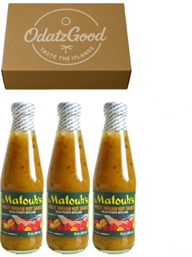 Matouk's West Indian Hot Sauce 10oz (300ml) 3-Pack – Product of Trinidad & Tobago – Curated & Packaged by ODatzGood