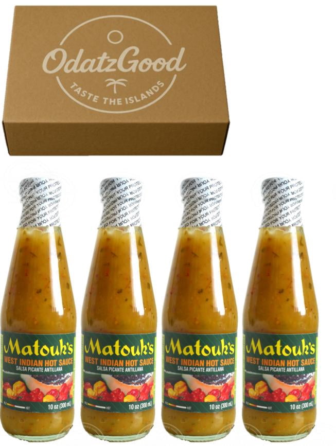 Matouk's West Indian Hot Sauce 10oz (300ml) 4-Pack – Product of Trinidad & Tobago – Curated & Packaged by ODatzGood