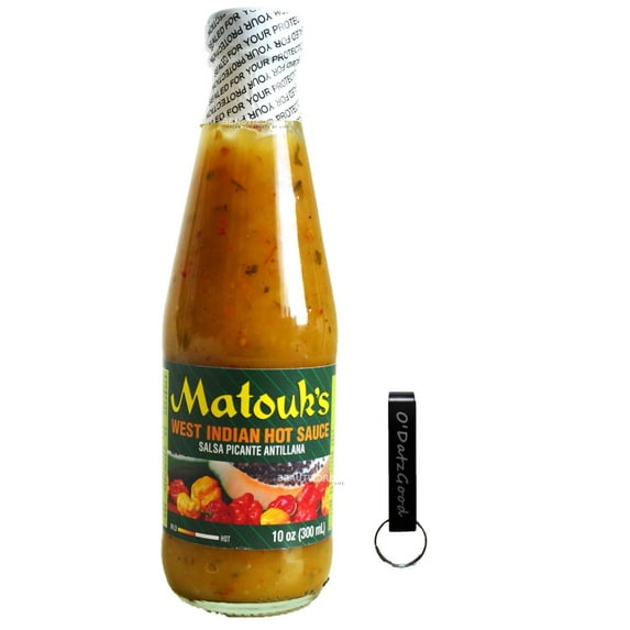 Matouks West Indian Hot Sauce 10 fl. oz (300ml) Pack of 1 Packaged w/ ODatzGood