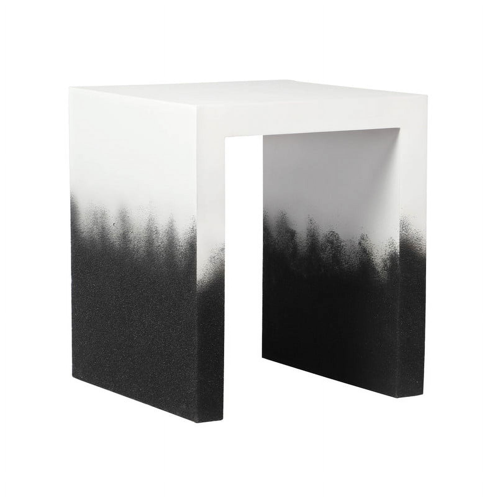Matra Black and White Mango Wood Accent Table