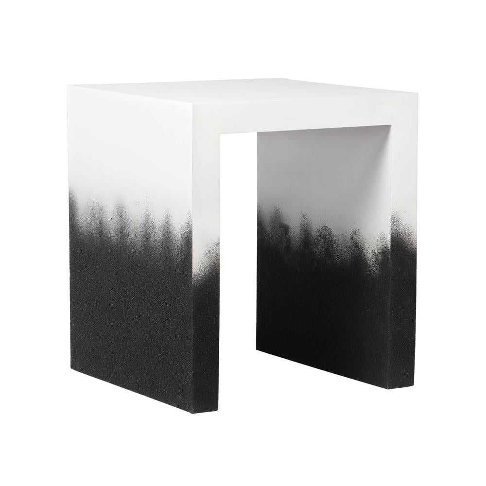 Matra Black and White Mango Wood Accent Table