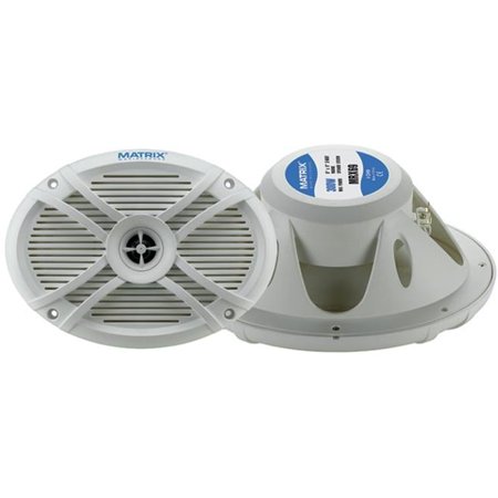 Matrix 6 x 9 in. 300 watts 2 Way Marine Speaker System