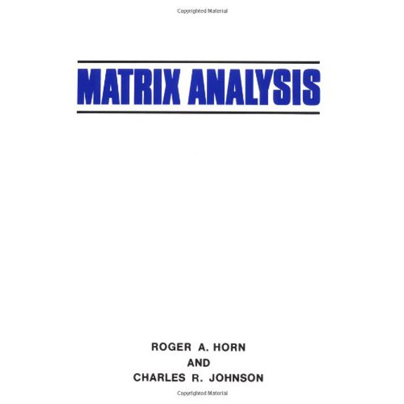 Pre-Owned Matrix Analysis (Paperback) 0521386322 9780521386326