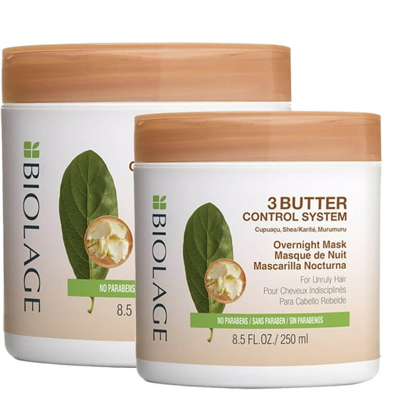 Matrix Biolage 3 Butter Control System Overnight Mask 8.5 Fl Oz. Pack of 2